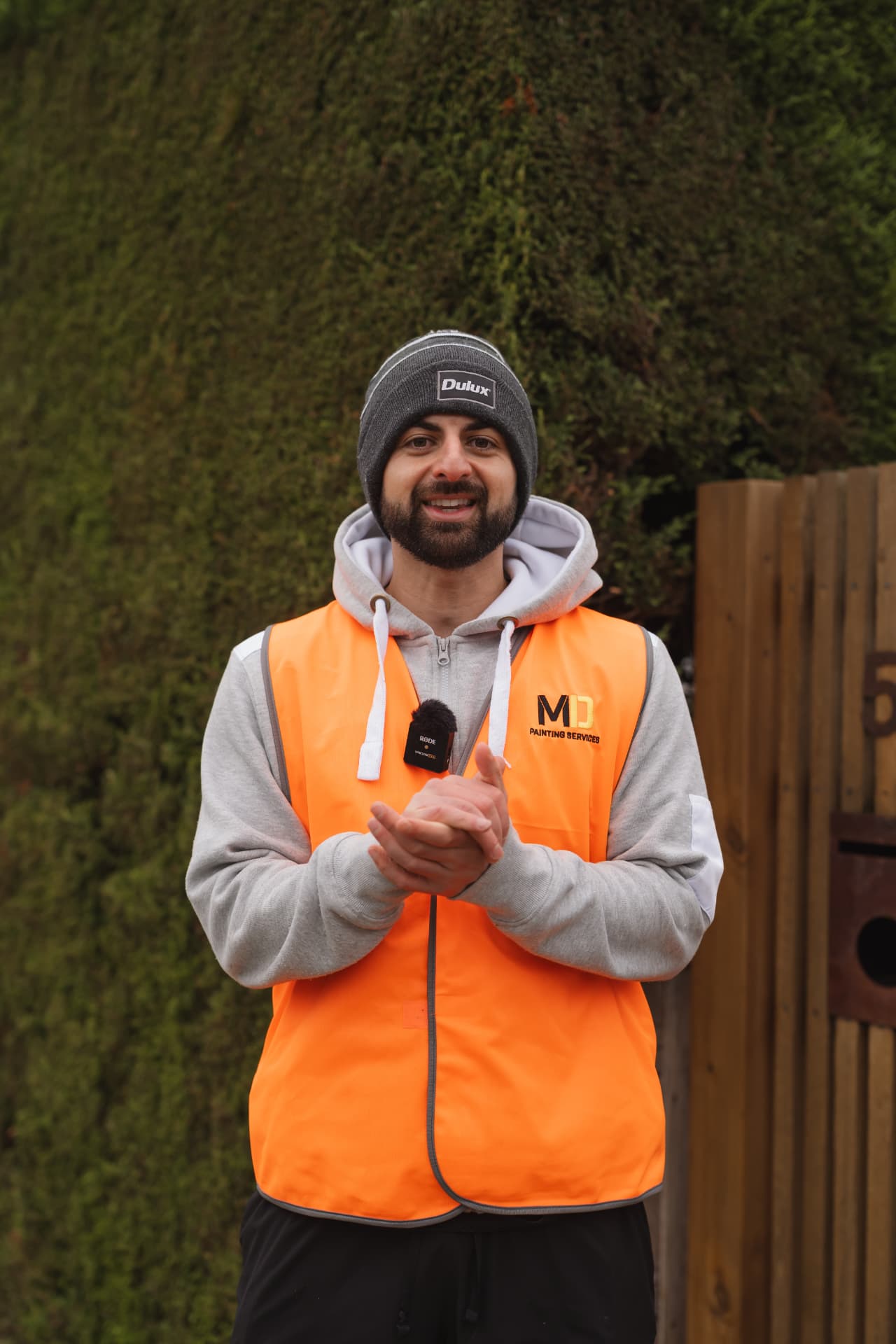 Mehdi, owner of MD Painting Services, on site in Melbourne